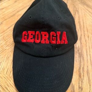 Black Cap with Red Georgia Embroidery